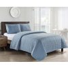 Bedding * | 3-Piece Blue Roy Stitch Quilt Set, Full/Queen Gift Selection