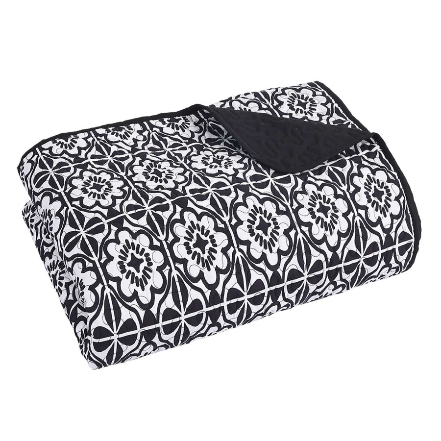 Bedding * | Tracey Boyd Talavera Black/White 3-Piece Queen Quilt Set Less Expensive