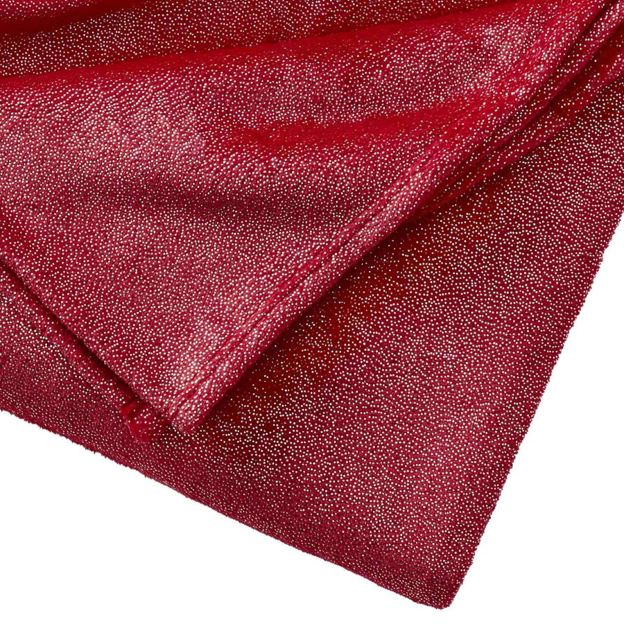 Throw Blankets * | Red Glittered Plush Throw Blanket, 50 60 Less Expensive