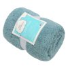 Kids' Bedding * | Tiny Dreamers Teal Plush Sherpa Throw Blanket, 50 60 Less Expensive