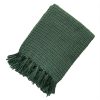 Throw Blankets * | Tracey Boyd Dark Green Woven Tassel Throw Blanket, 50 60 Online Store