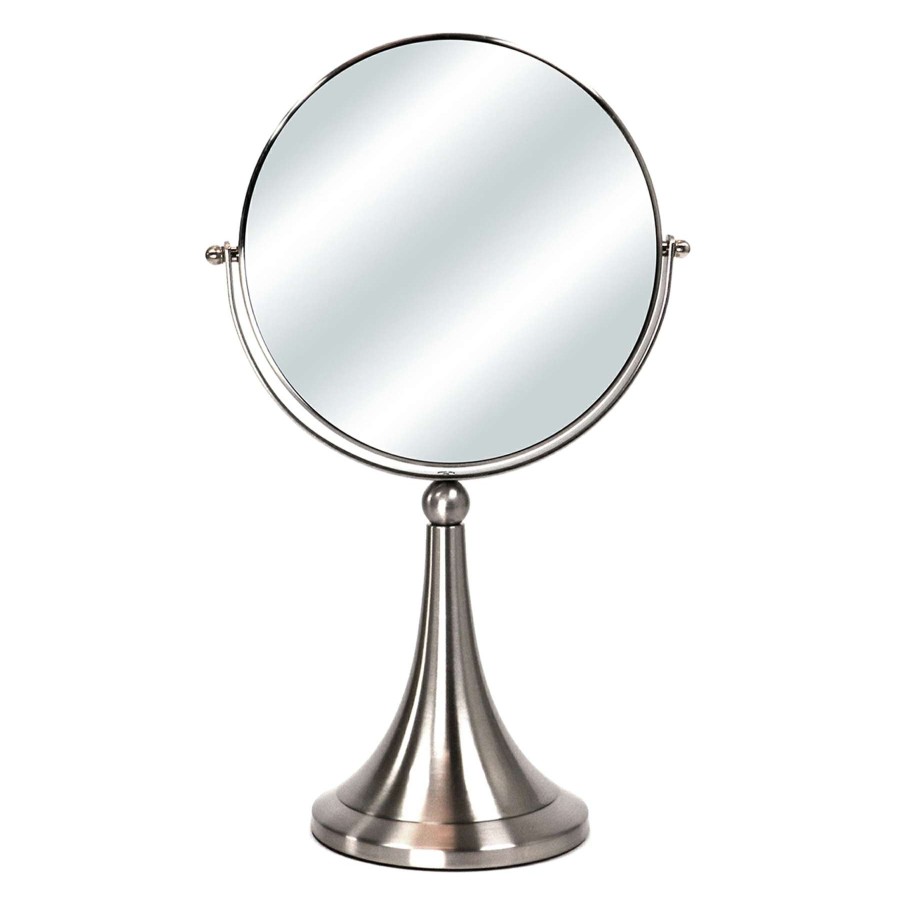 Bath * | 2-Way Vanity Mirror With Silver Metal Base Less Expensive