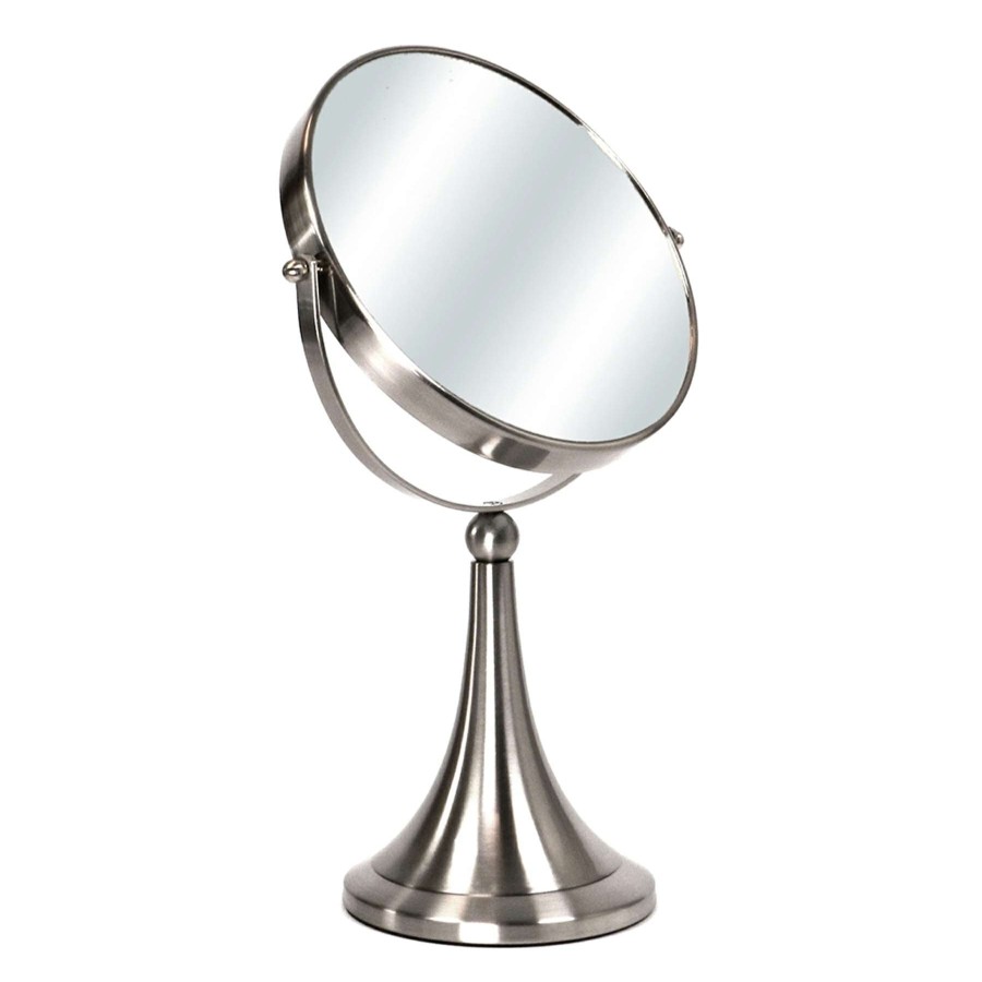 Bath * | 2-Way Vanity Mirror With Silver Metal Base Less Expensive