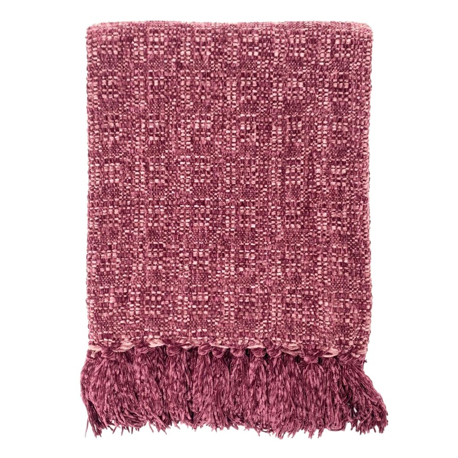 Throw Blankets * | Tracey Boyd Purple Crystal Woven Chenille Throw Blanket, 60 50 Best Price