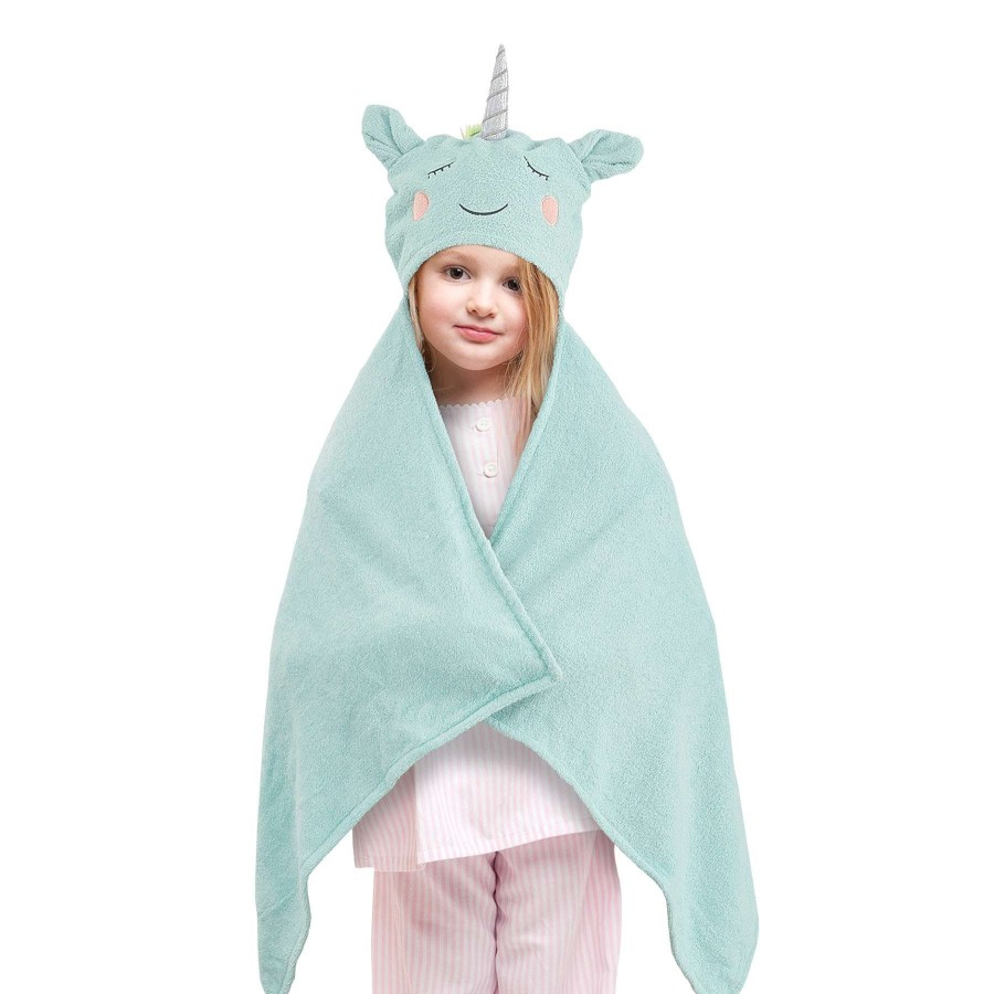 Bath * | Blue Unicorn Hooded Towel Low Price