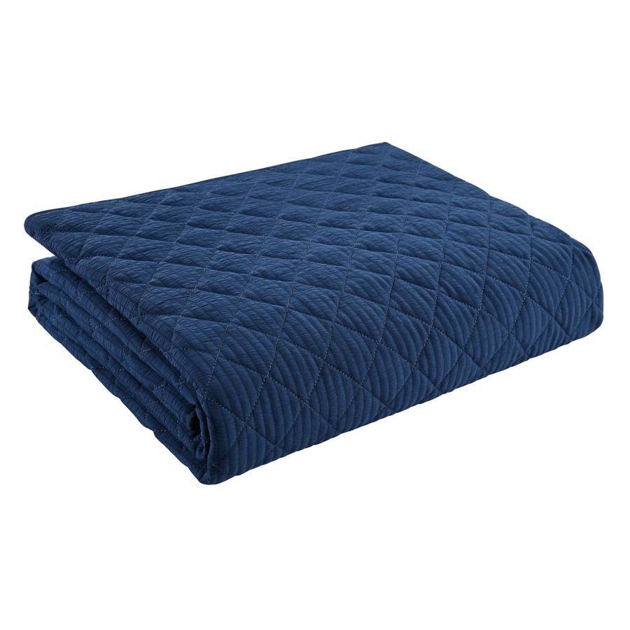 Bedding * | Marion 3-Piece Navy Quilt Set, King Less Expensive