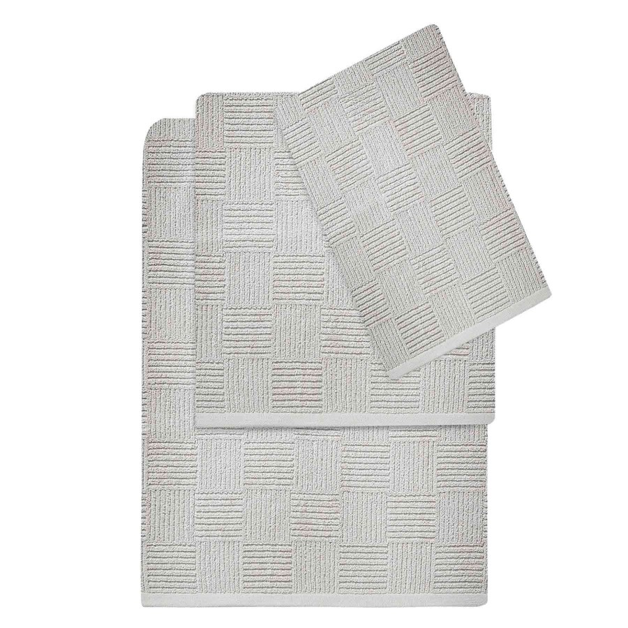 Bath * | Basketweave Bath Towel Grey Best-Selling