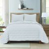 Bedding * | 3-Piece Frost Grey Diamond Clip Quilt Set, Queen Fashionable