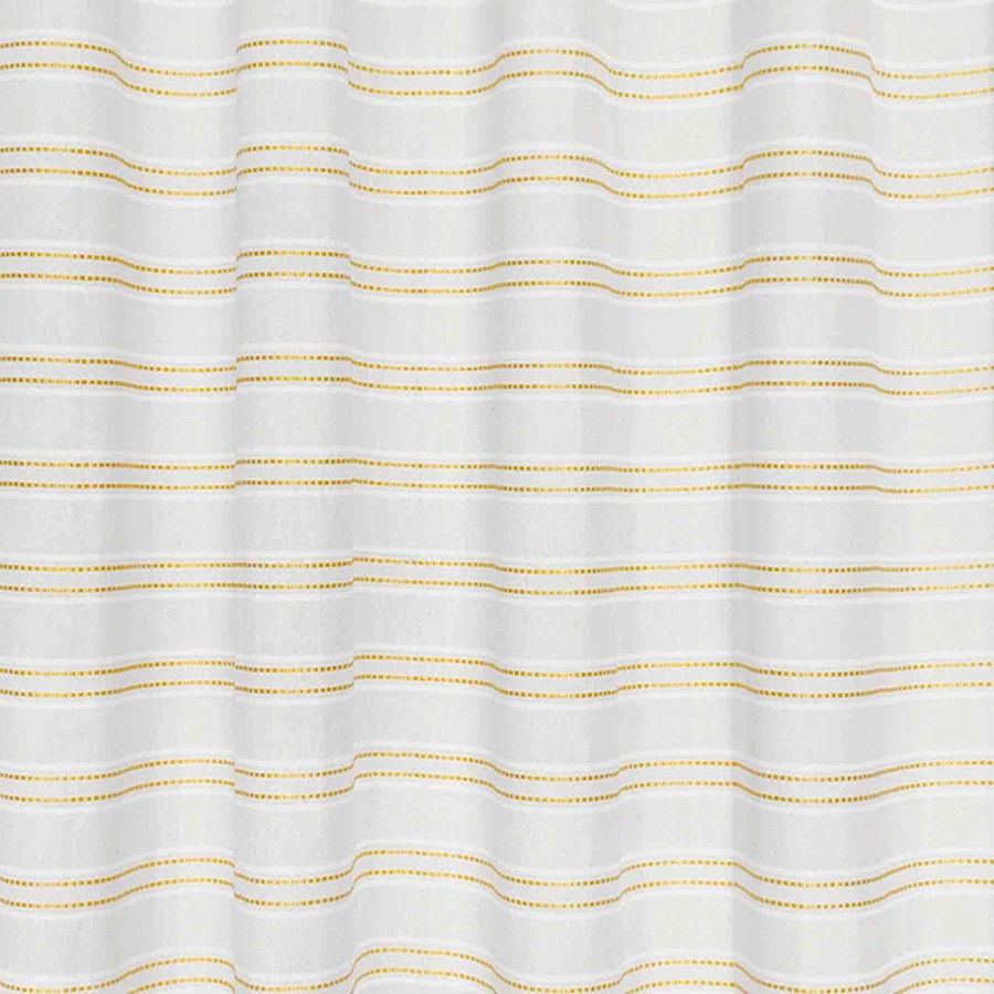 Bath * | Honeybloom Ariel Natural & Yellow Woven Shower Curtain, 72 Hot Sale