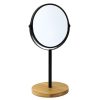 Bath * | Black Mirror With Bamboo Base Fashionable