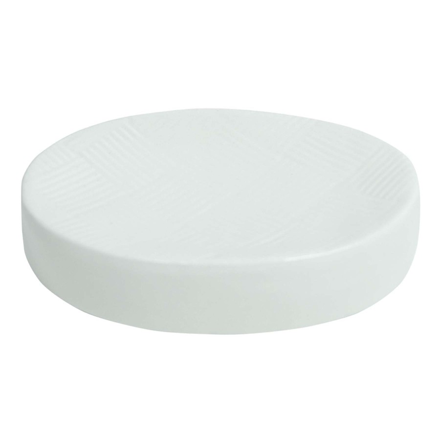 Bath * | White Ceramic Bath Soap Dish, Small Bargain Sale