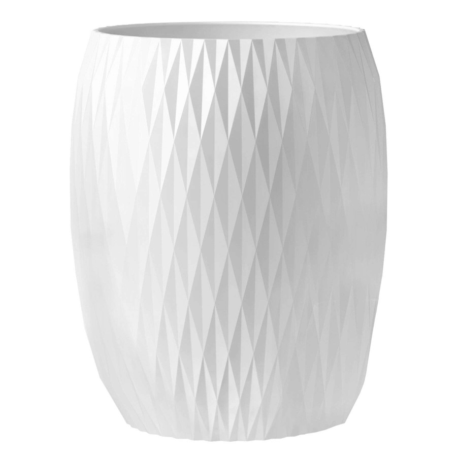 Bath * | White Wave Bath Wastebasket, 9.8 Free Delivery