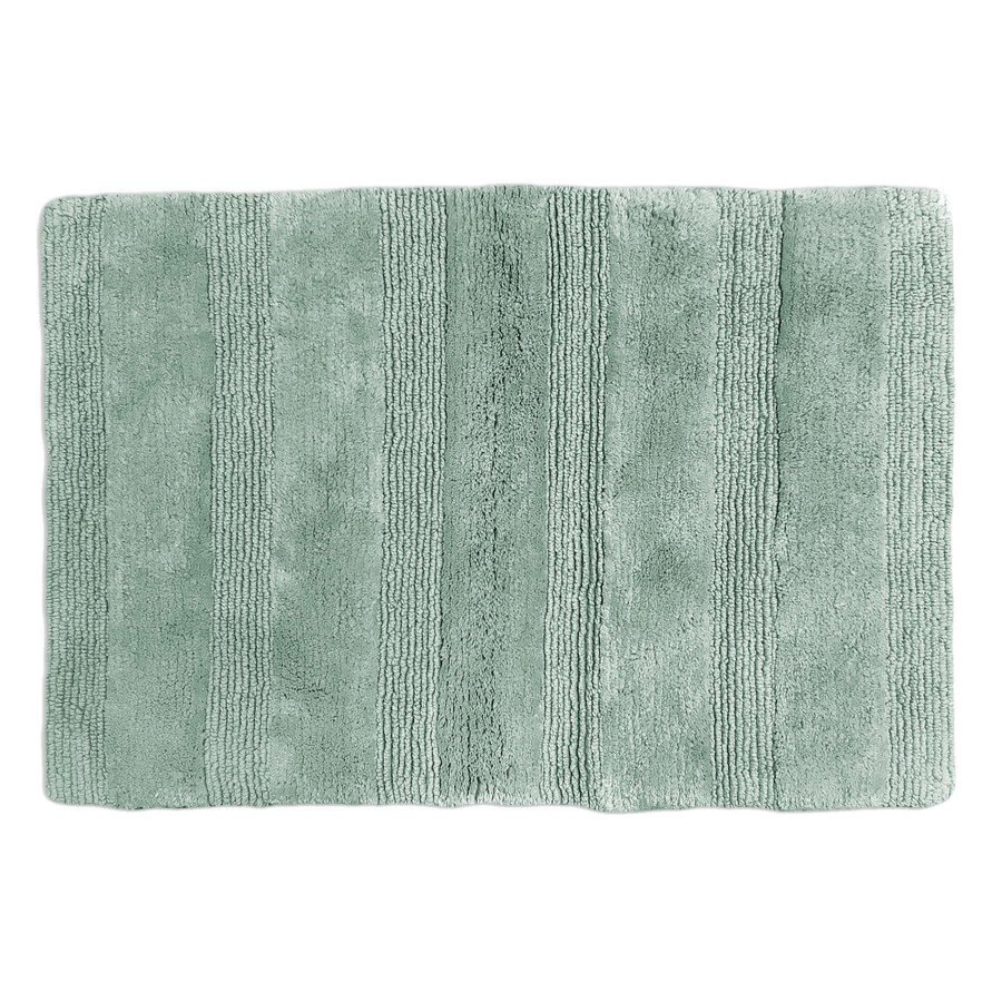 Bath * | Tracey Boyd Light Green Striped Border Bath Mat, 20 30 Free Delivery