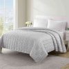 Bedding * | Madrid Charmeuse Silver Quilt, Full/Queen Bargain Sale