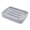 Bath * | Grey Ceramic Soap Dish Bargain Sale