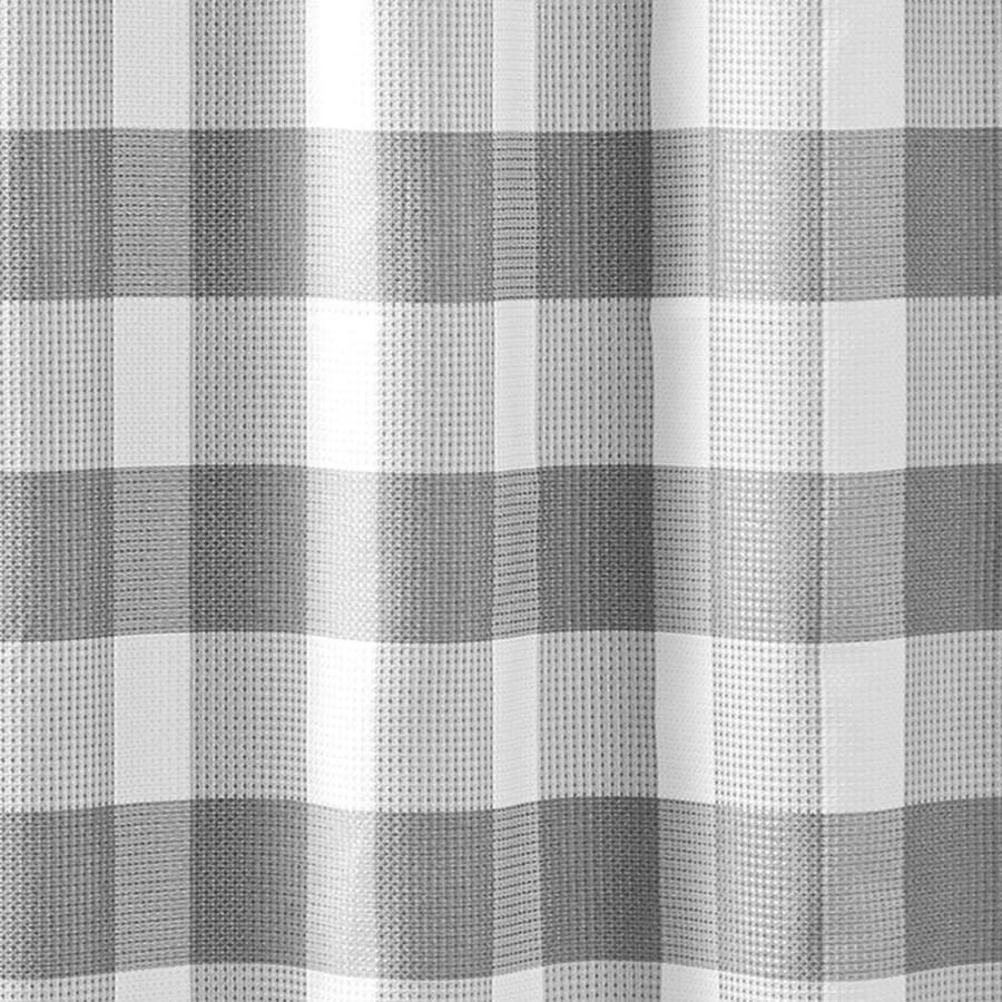 Bath * | Grey Waffle Check Shower Curtain, 72 Free Delivery