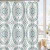 Bath * | 13-Piece Cecilia Aqua Shower Curtain Set, 72 Best-Selling