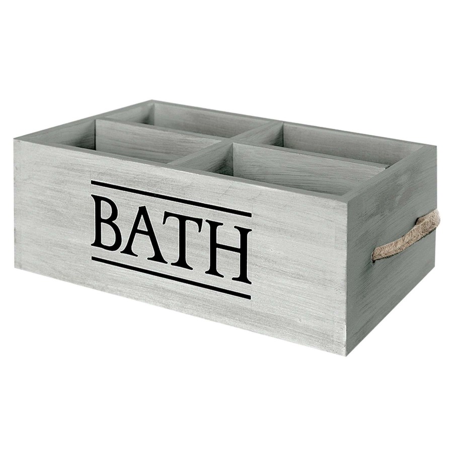 Bath * | Bath Soap Caddy Grey Wash Featured