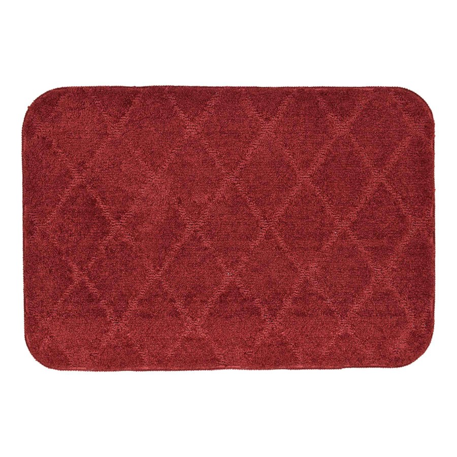 Bath * | Bliss Red Diamond Design Bath Mat, 20 30 Best Price