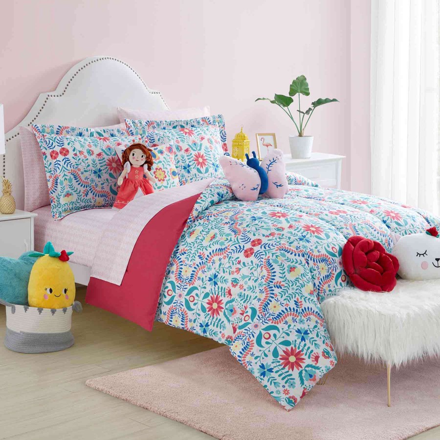 Kids' Bedding * | Rosa Garden Comforter, Twin Hot Sale