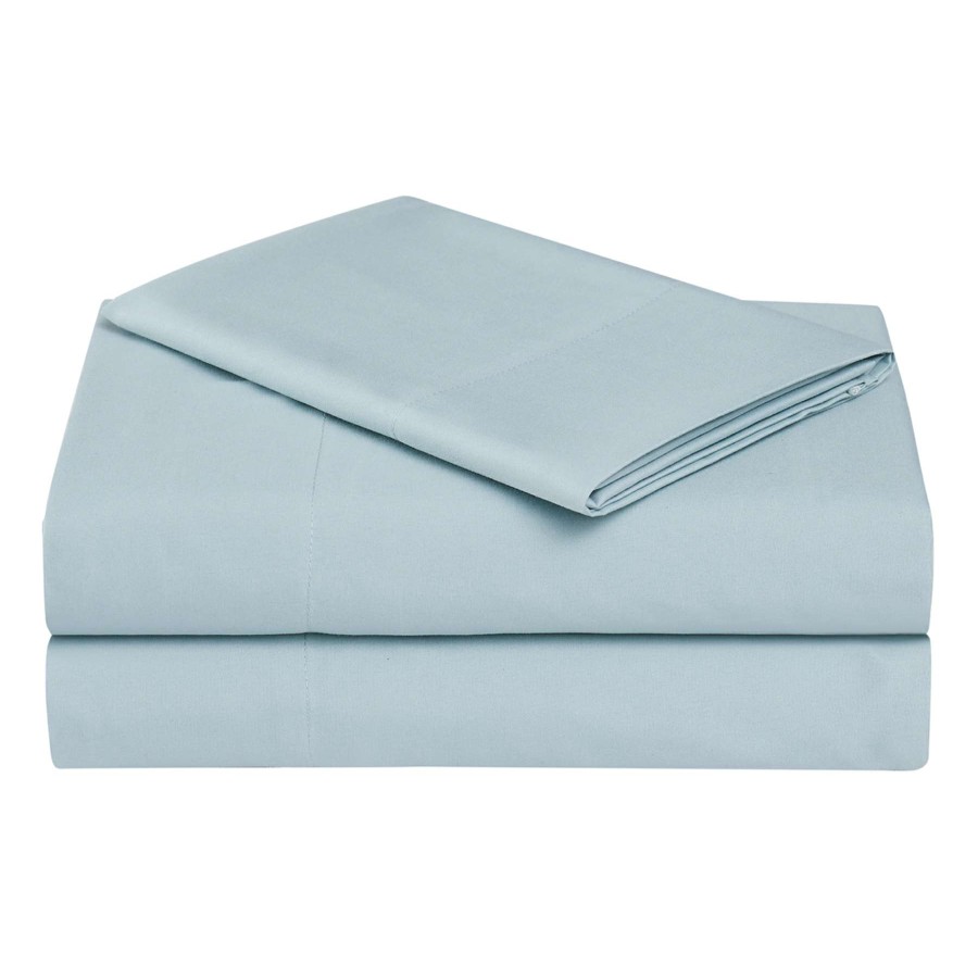 Bedding * | 3-Piece Light Blue Antimicrobial Sheet Set, Twin 100% Guarantee