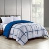 Bedding * | Miles Blue Plaid Comforter, King Best Quality