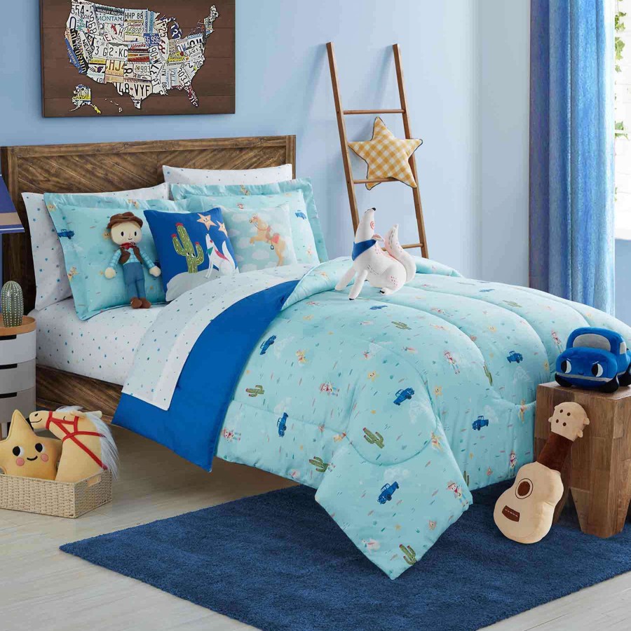 Kids' Bedding * | Blue Cowboy Comforter, Twin Online Store