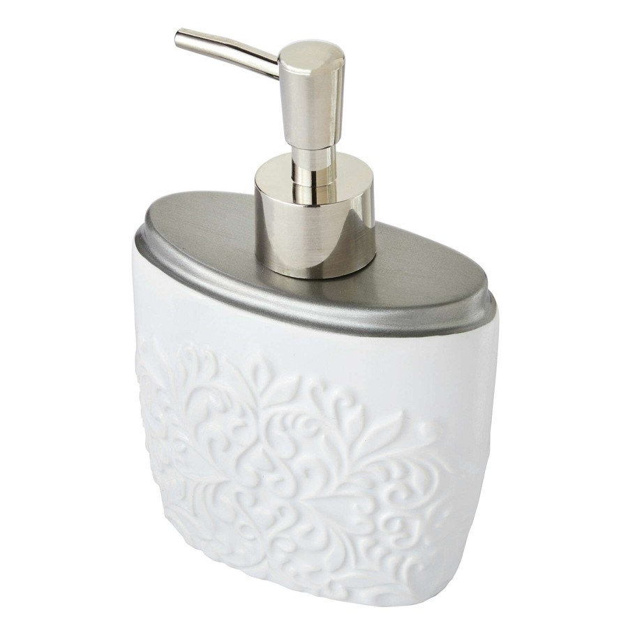 Bath * | Carrick White Medallion Lotion & Soap Dispenser Best Price