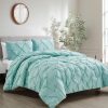 Bedding * | 2-Piece Blue Pintuck Comforter Set, Twin Xl Classical