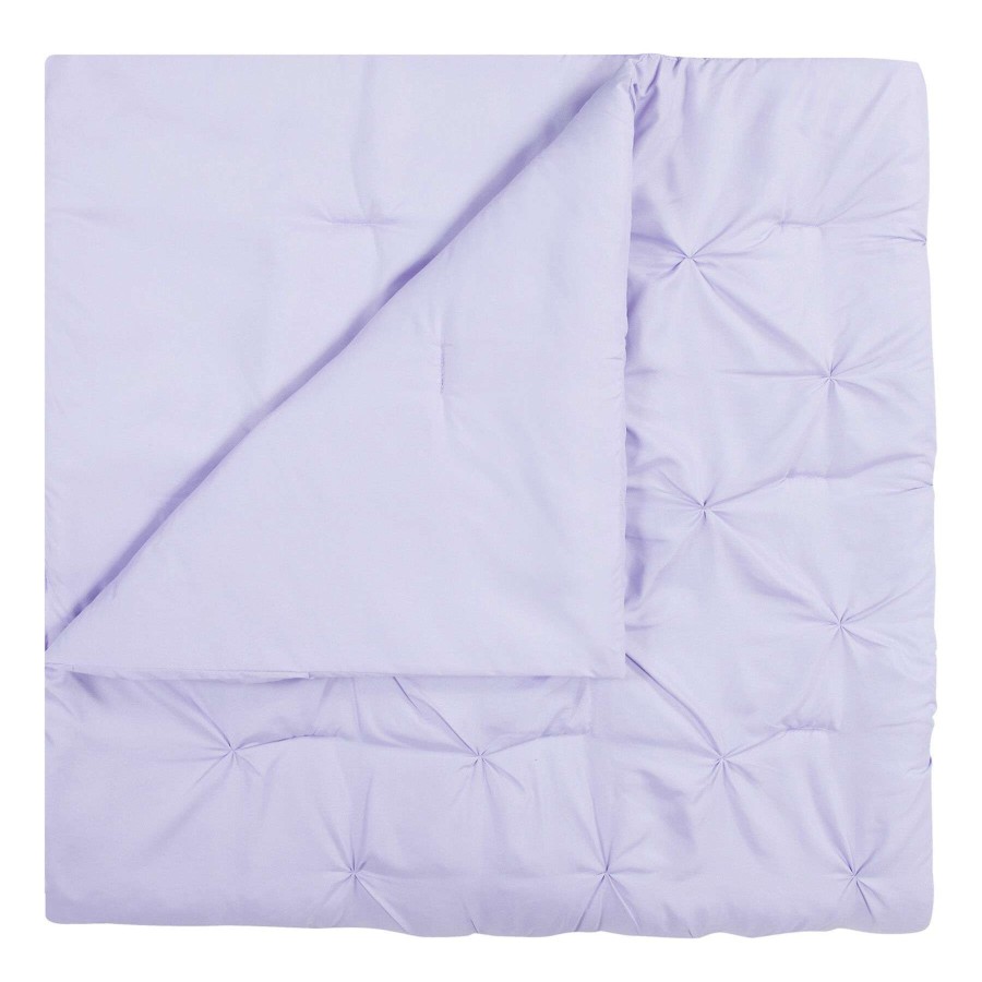 Kids' Bedding * | 2-Piece Purple Pintuck Comforter Set, Twin Best Price