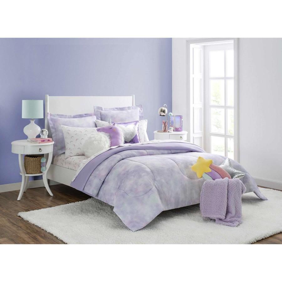 Kids' Bedding * | 3-Piece Purple Unicorn Sheet Set, Full Best Price