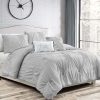 Bedding * | Hazel 5-Piece Grey Comforter Set, Queen Best Quality