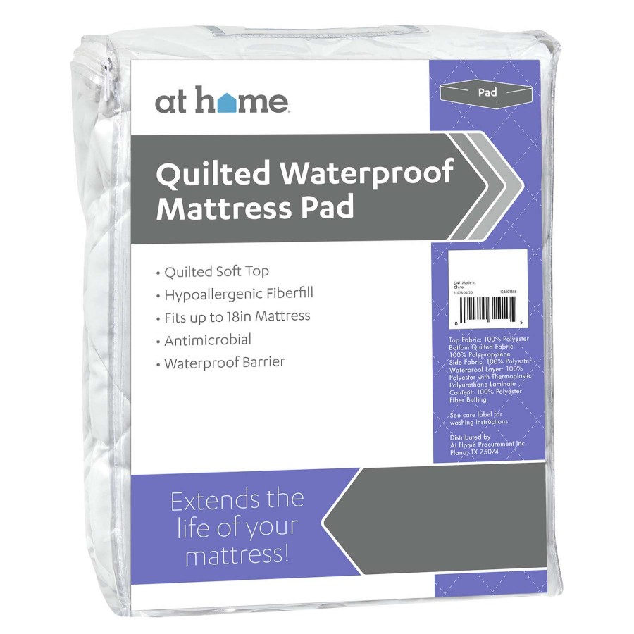 Bedding * | Soft Quilted Antimicrobial Waterproof Mattress Pad, Twin Xl Bargain Sale