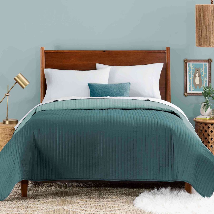 Kids' Bedding * | Teal Quilt, Twin Gift Selection