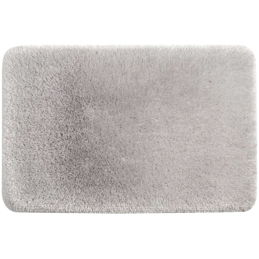 Bath * | Light Grey Pearl Plush Memory Foam Bath Mat, 17 24 100% Guarantee