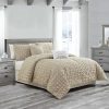 Bedding * | 5-Piece Grey Seersucker Comforter Set, Queen Bargain Sale