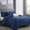 Bedding * | Logan 5-Piece Blue Comforter Set, King Best Price