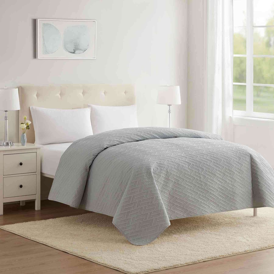 Bedding * | Callie Grey Pinsonic Quilt, Twin Classical