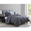 Bedding * | Blanca 5-Piece Grey Pleated Comforter Set, Queen Hot Sale