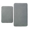 Bath * | 2-Piece Dark Gray Diamond Design Bath Mat Set Gift Selection