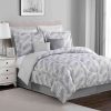 Bedding * | 8-Piece Grey Feather Wisp Comforter Set, Full High Quality