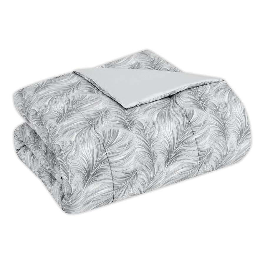 Bedding * | 8-Piece Grey Feather Wisp Comforter Set, Full High Quality