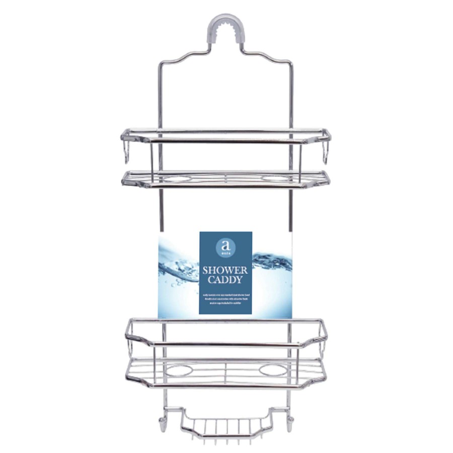 Bath * | Satin Steel 2-Tier Shower Caddy Fashion