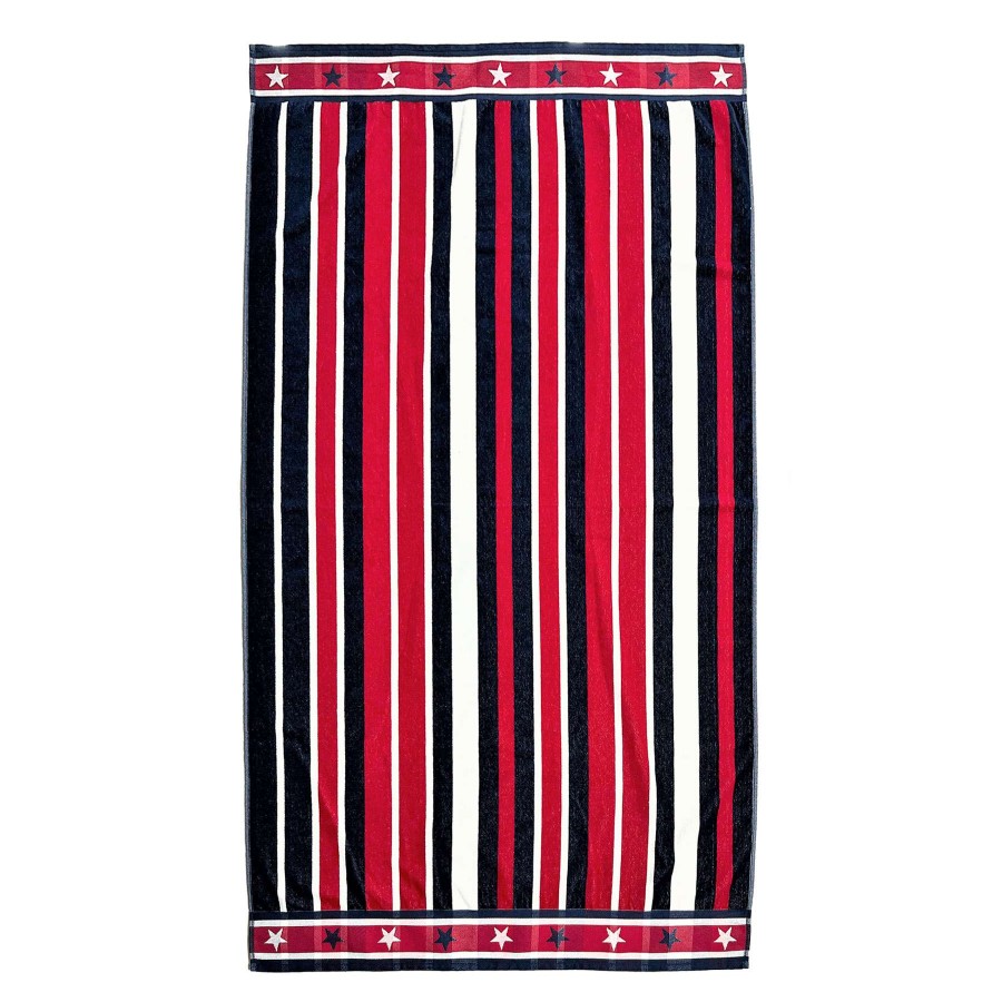 Bath * | Providence Patriotic Multi-Stripe Beach Towel Gift Selection