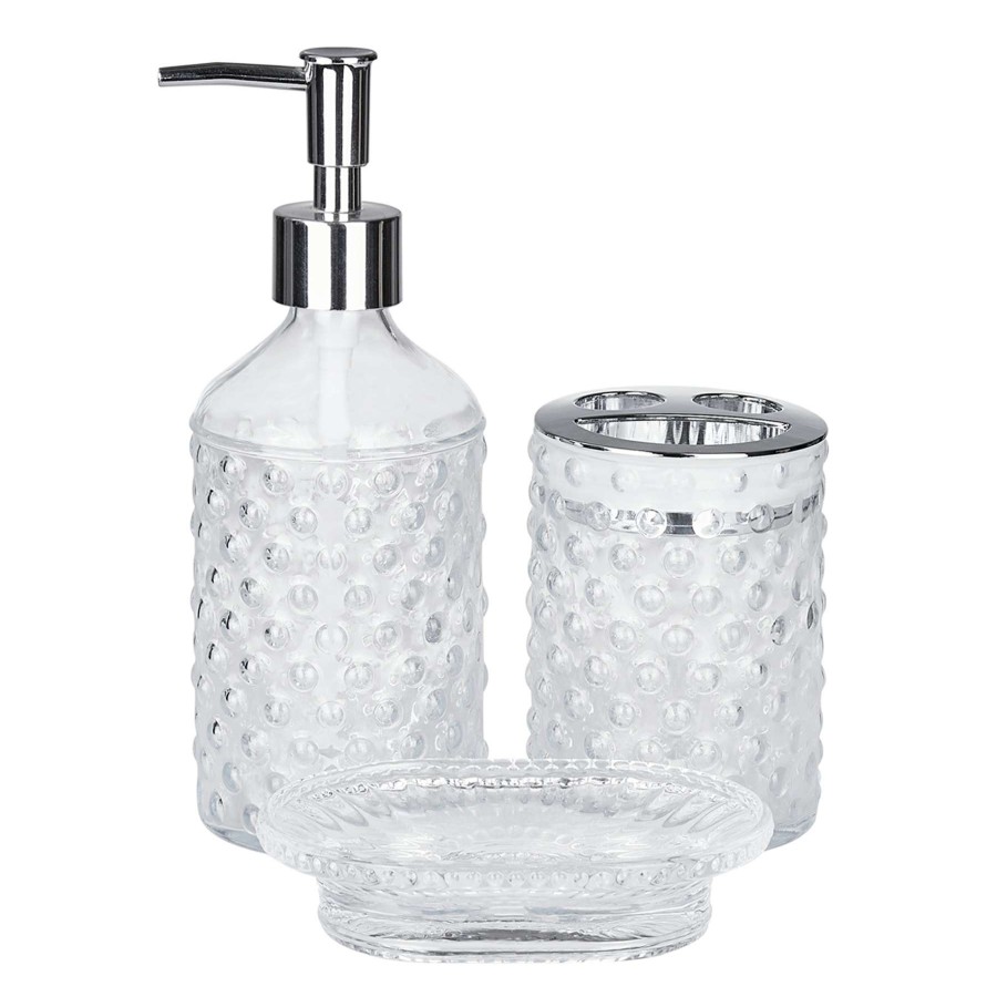 Bath * | 3-Piece Clear Countertop Bath Accessories Online Store