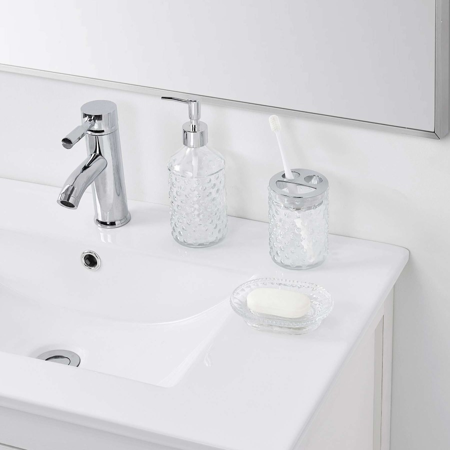 Bath * | 3-Piece Clear Countertop Bath Accessories Online Store