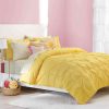 Kids' Bedding * | Pretty Pleats Yellow Comforter, Full/Queen Hot Sale