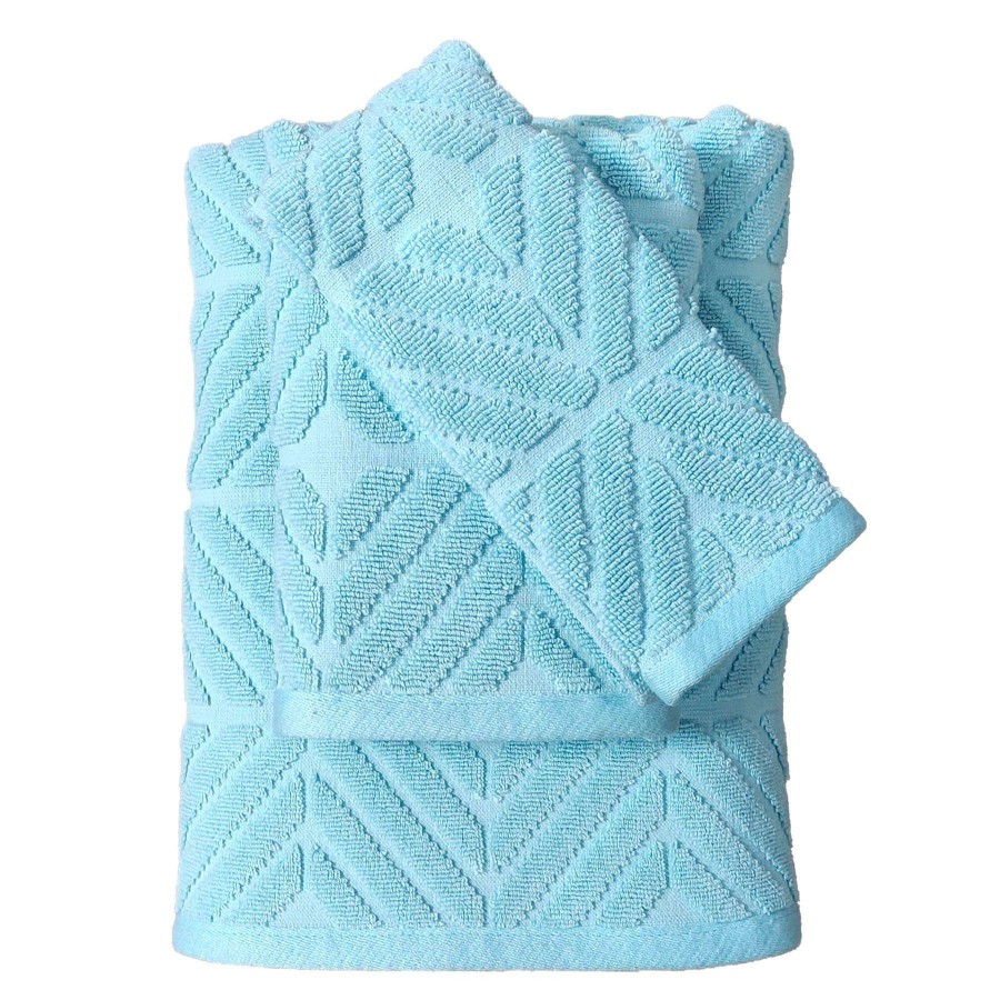 Bath * | Tilly Fingertip Towel, Aqua Best-Selling