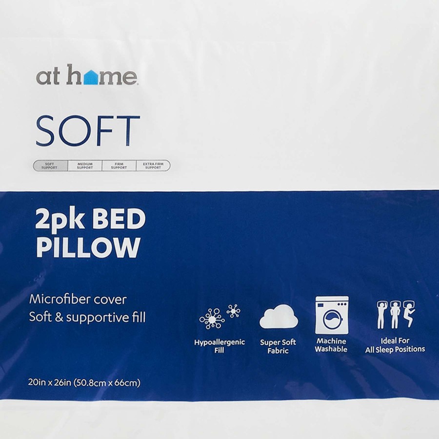 Bedding * | 2-Pack White Bed Pillows, Standard Less Expensive