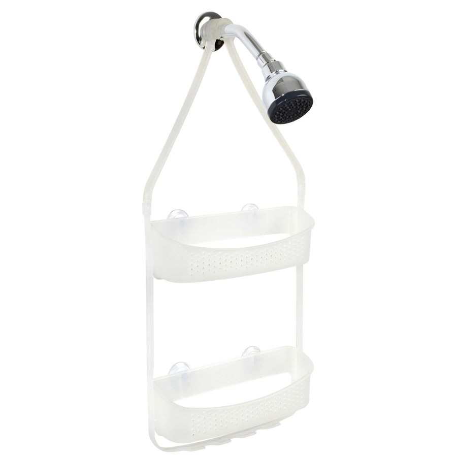 Bath * | White Plastic Showr Caddy Hot Sale